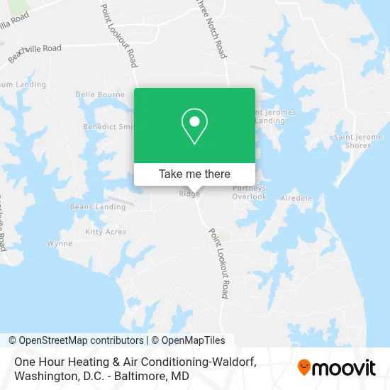 One Hour Heating & Air Conditioning-Waldorf map