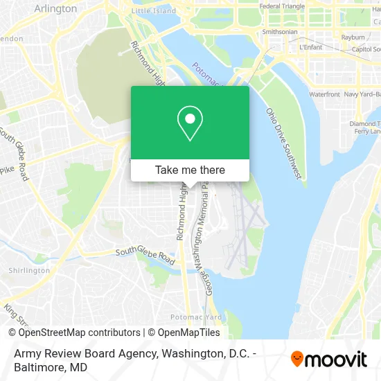 Army Review Board Agency map