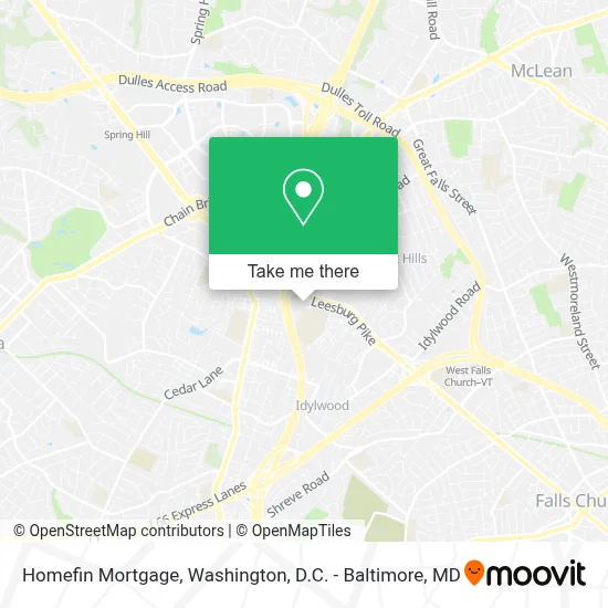Homefin Mortgage map