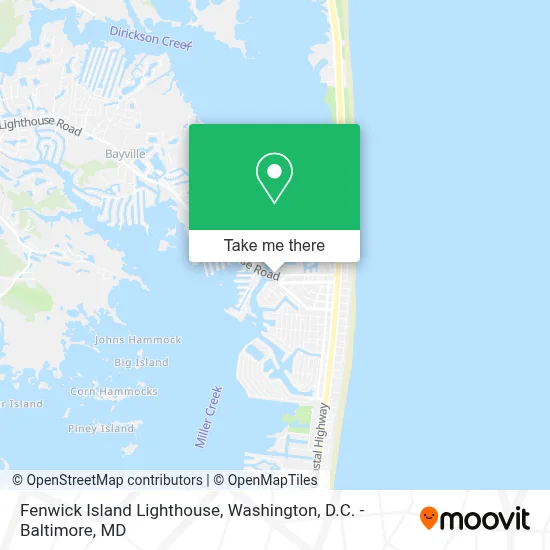 Fenwick Island Lighthouse map