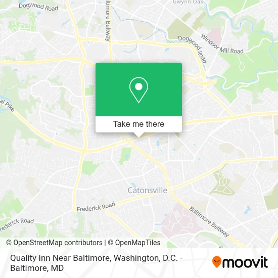 Quality Inn Near Baltimore map