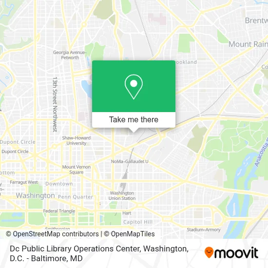 Dc Public Library Operations Center map