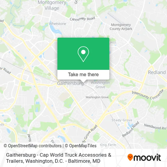 Gaithersburg - Cap World Truck Accessories & Trailers map