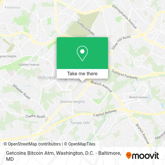Getcoins Bitcoin Atm map
