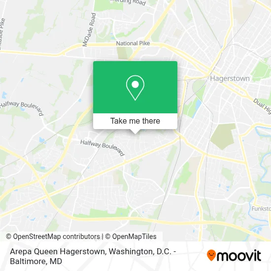 Arepa Queen Hagerstown map