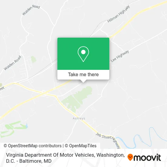 Virginia Department Of Motor Vehicles map