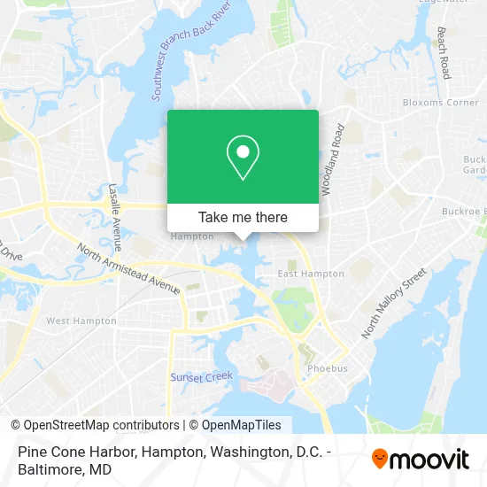 Pine Cone Harbor, Hampton map