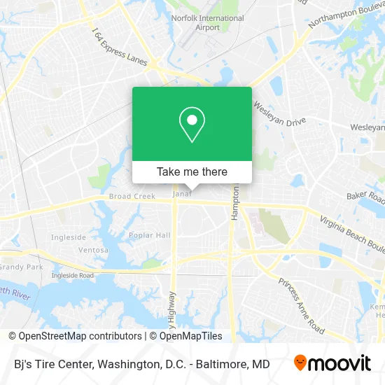 Bj's Tire Center map