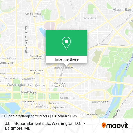 J.L. Interior Elements Llc map