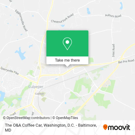 The O&A Coffee Car map