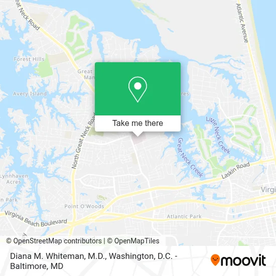 Diana M. Whiteman, M.D. map