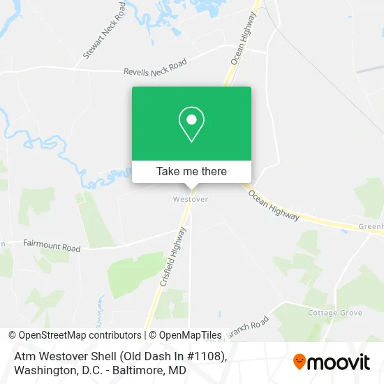 Atm Westover Shell (Old Dash In #1108) map