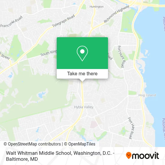 Walt Whitman Middle School map
