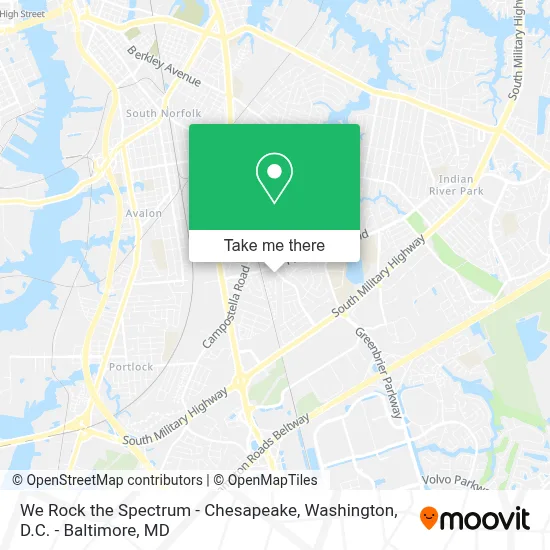 We Rock the Spectrum - Chesapeake map
