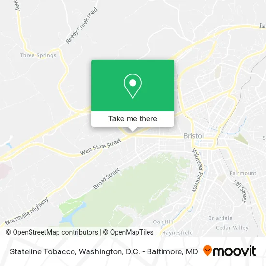 Stateline Tobacco map