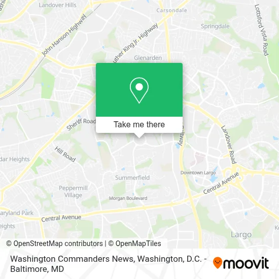 Washington Commanders News map