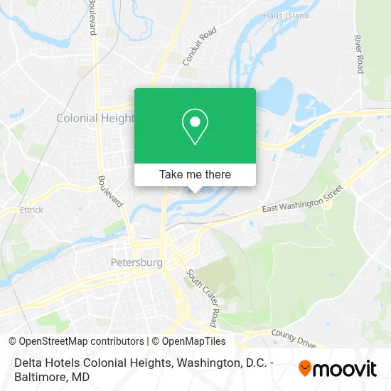 Delta Hotels Colonial Heights map