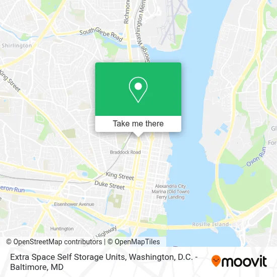 Extra Space Self Storage Units map