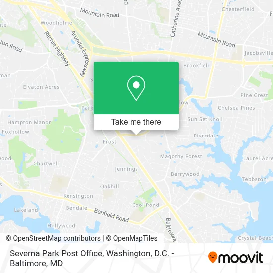 Severna Park Post Office map