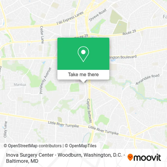Inova Surgery Center - Woodburn map