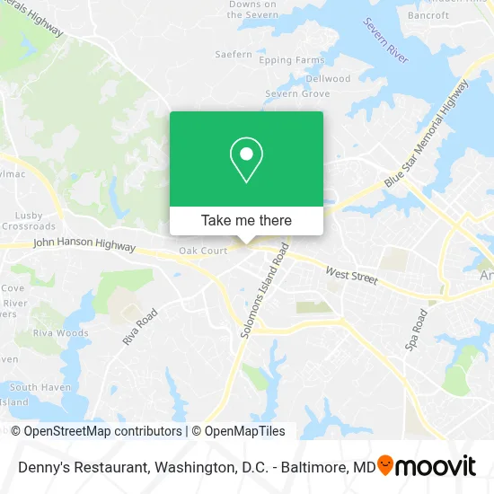 Denny's Restaurant map
