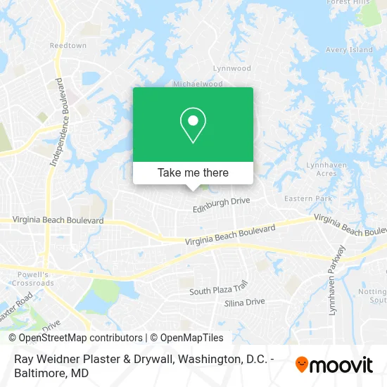 Ray Weidner Plaster & Drywall map