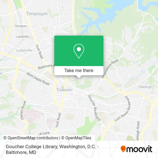 Goucher College Library map