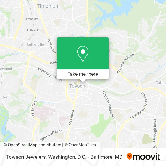 Towson Jewelers map