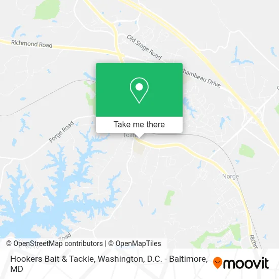 Hookers Bait & Tackle map