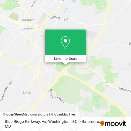 Blue Ridge Parkway, Va map