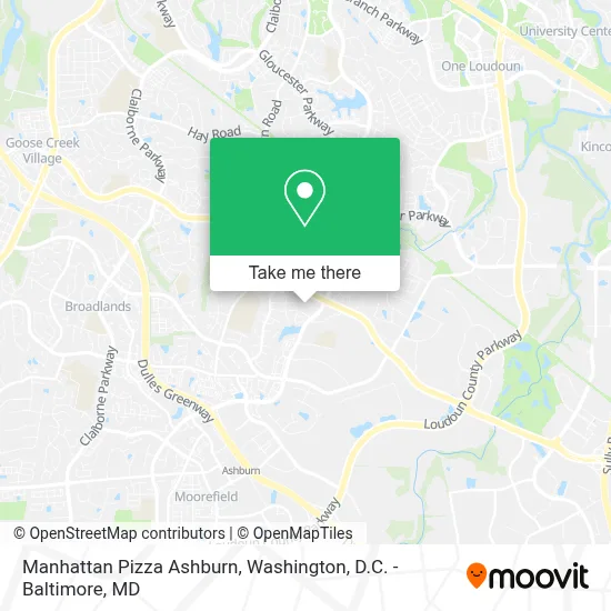 Manhattan Pizza Ashburn map