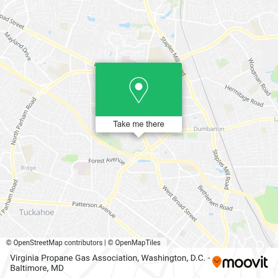 Virginia Propane Gas Association map