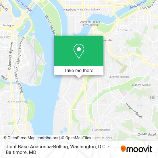 Joint Base Anacostia-Bolling map