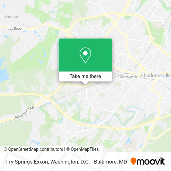 Fry Springs Exxon map