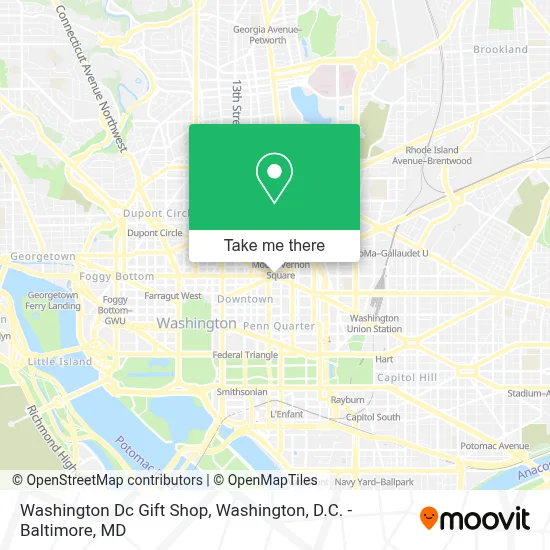Washington Dc Gift Shop map