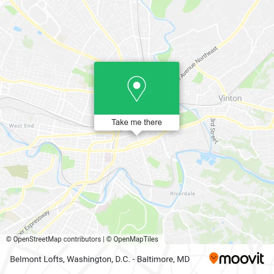 Belmont Lofts map