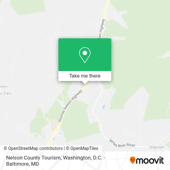 Nelson County Tourism map