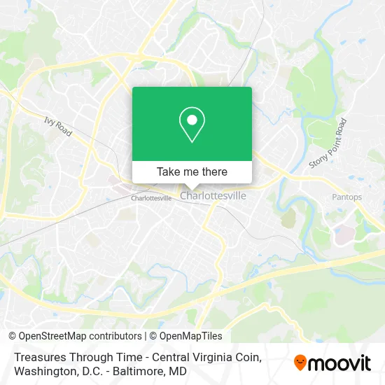Treasures Through Time - Central Virginia Coin map