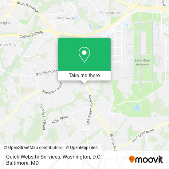 Quick Website Services map