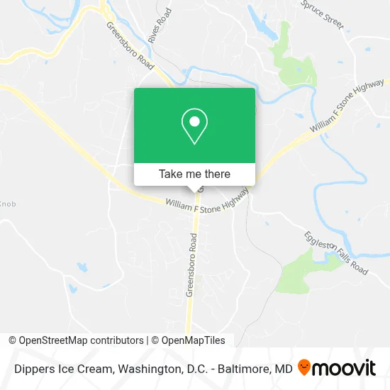 Dippers Ice Cream map