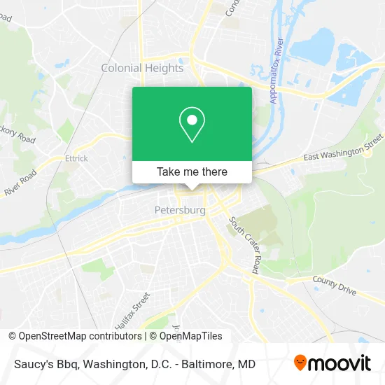 Saucy's Bbq map