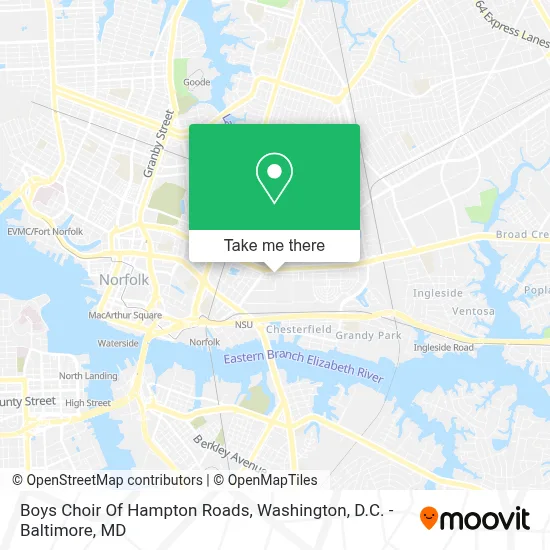 Boys Choir Of Hampton Roads map