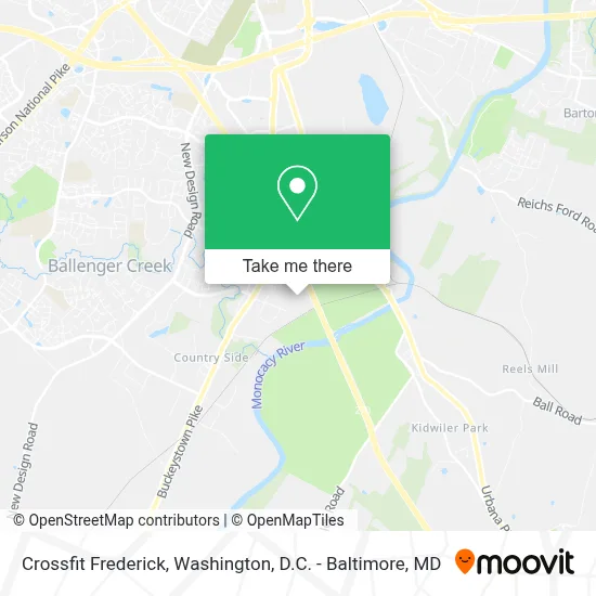 Crossfit Frederick map