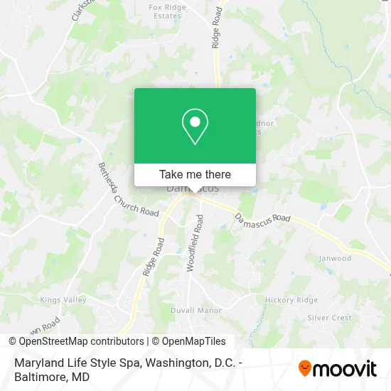 Maryland Life Style Spa map