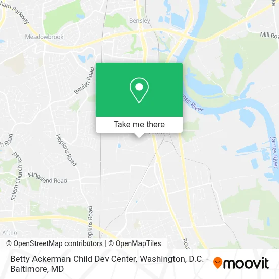 Betty Ackerman Child Dev Center map