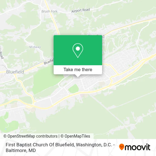 First Baptist Church Of Bluefield map