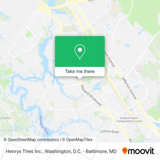 Henrys Tires Inc. map