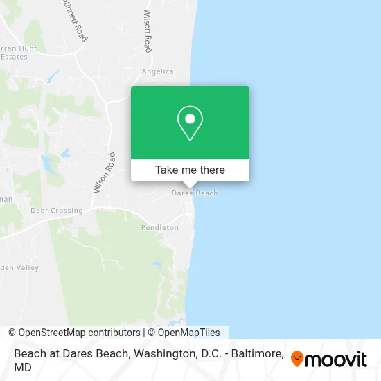 Beach at Dares Beach map