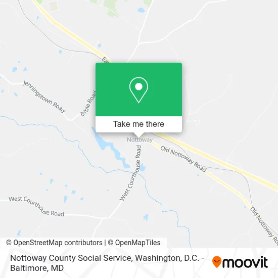 Nottoway County Social Service map