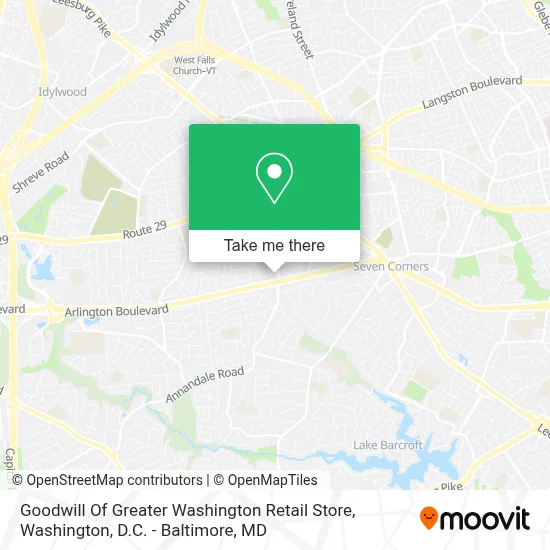 Goodwill Of Greater Washington Retail Store map